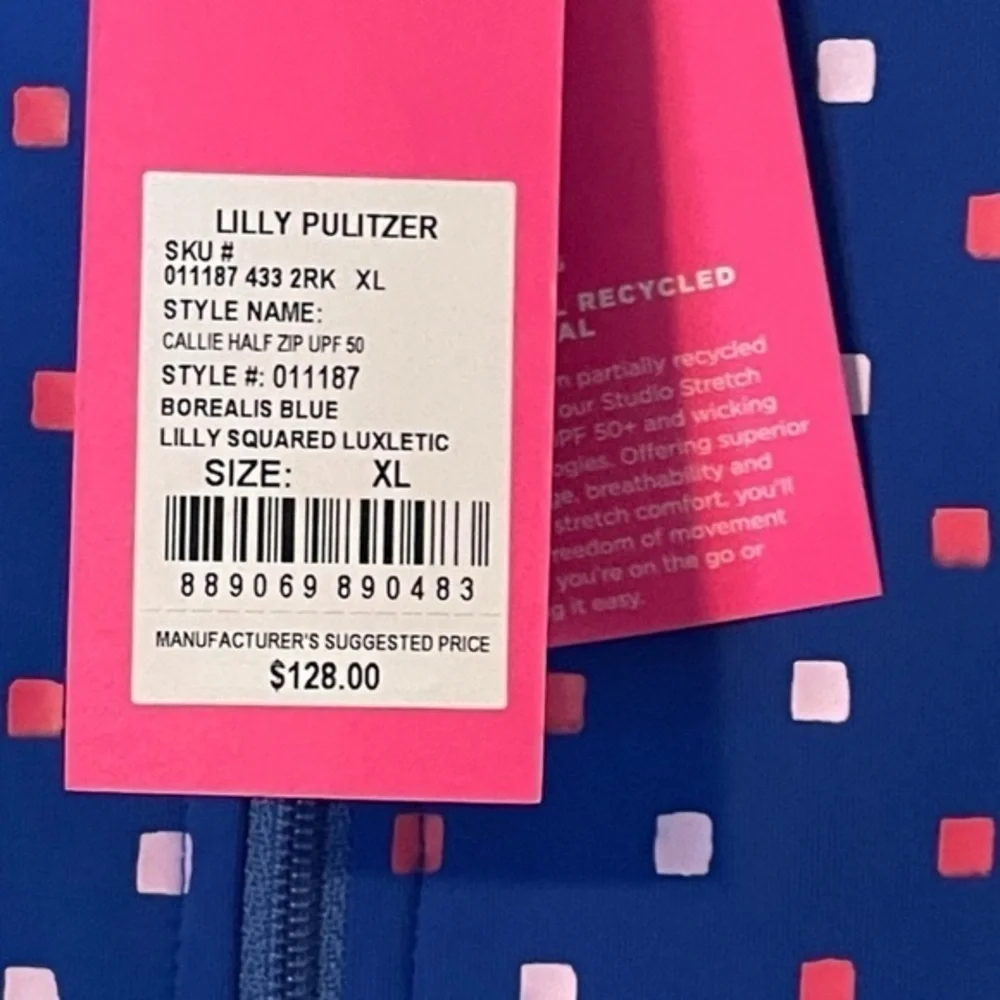 Lilly Pulitzer Calli Half Zip Top NWT Sz XL - Picture 11 of 11